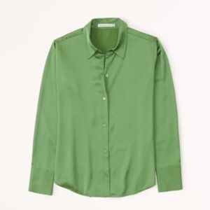 A&F long sleeve satin button down (size M)